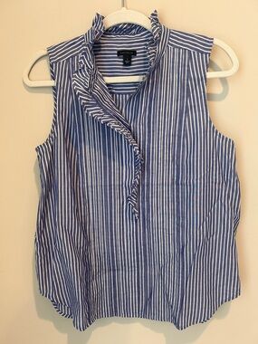Ann Taylor Sleeveless Stripe Blouse Size S